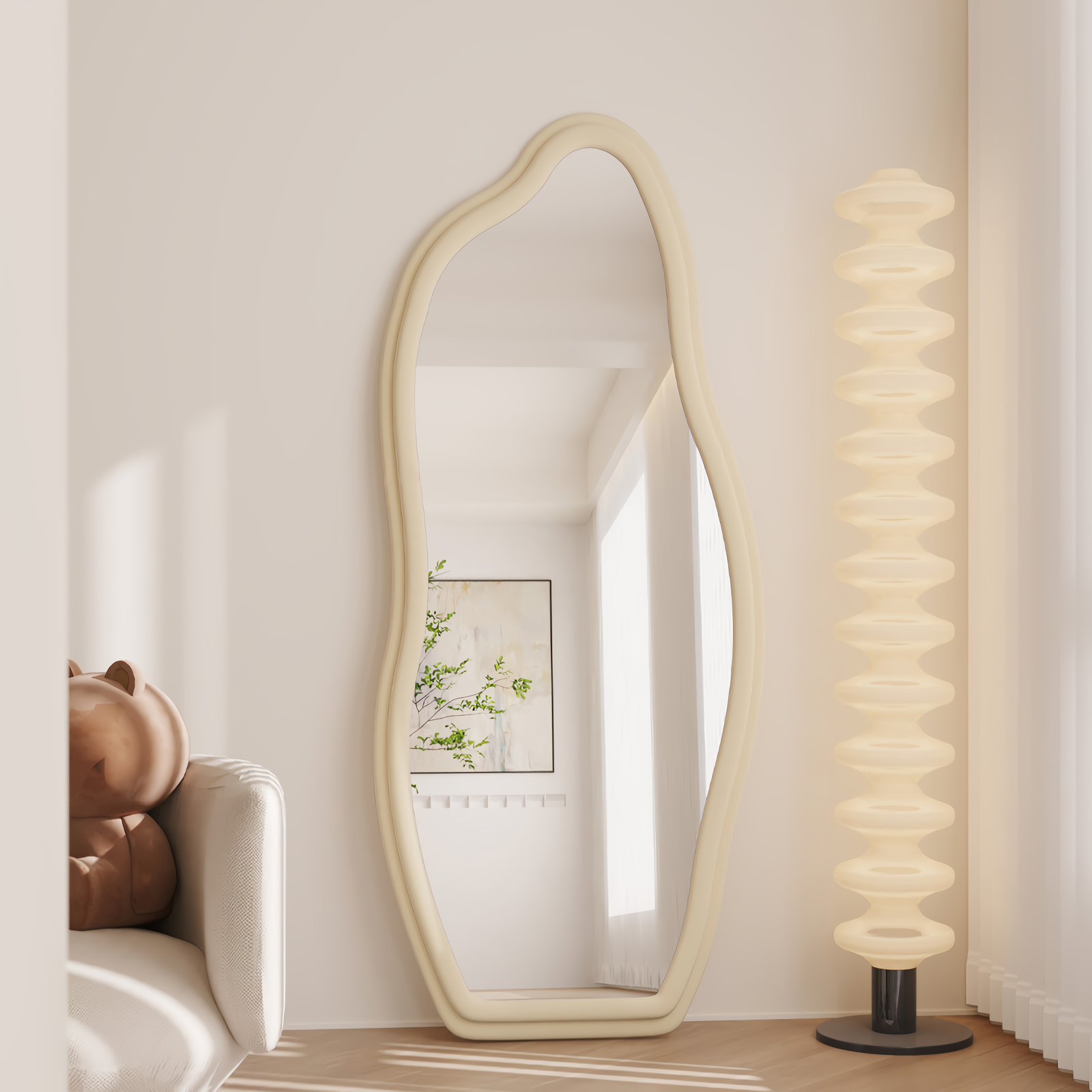 Espejo con Diseño de Ola cuerpo entero