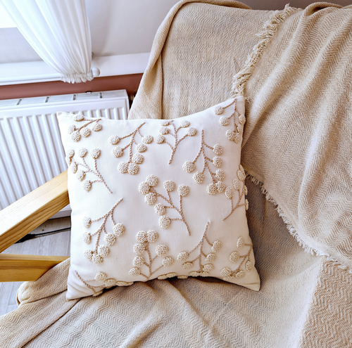 Almohada Lumbar Estética con Detalle Copetudo