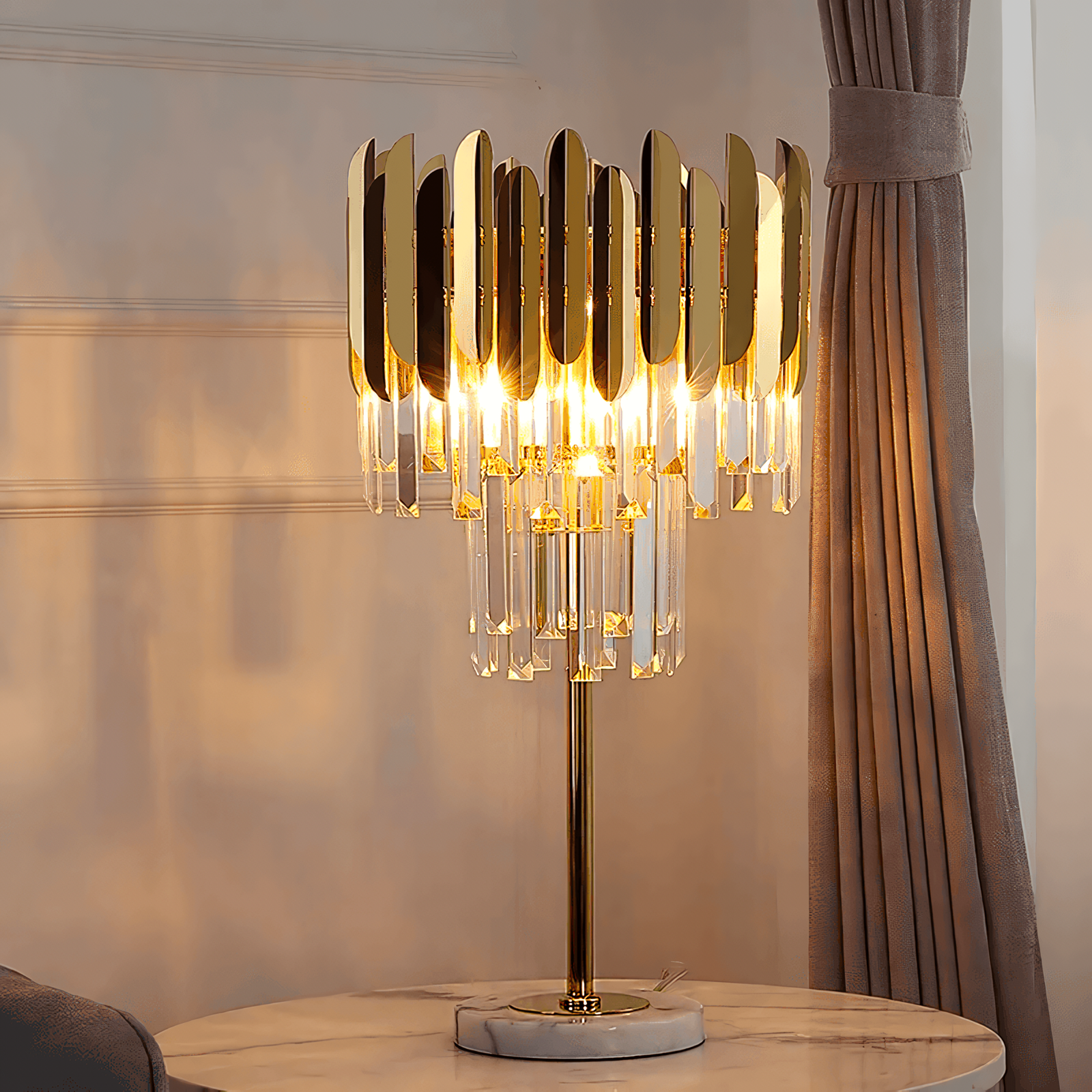 Lampara de cristal Lujoso