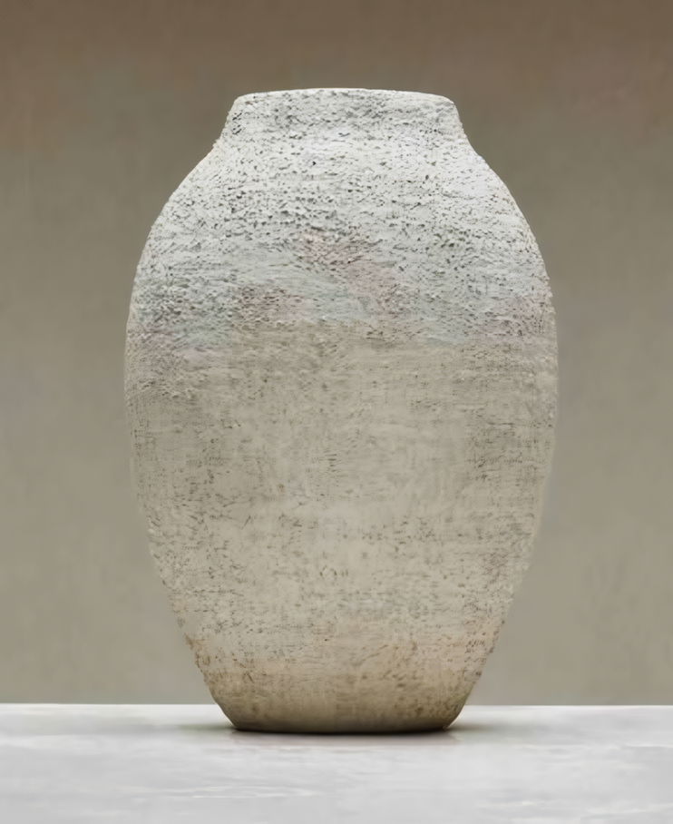 Jarrón nórdico de cerámica texturizado