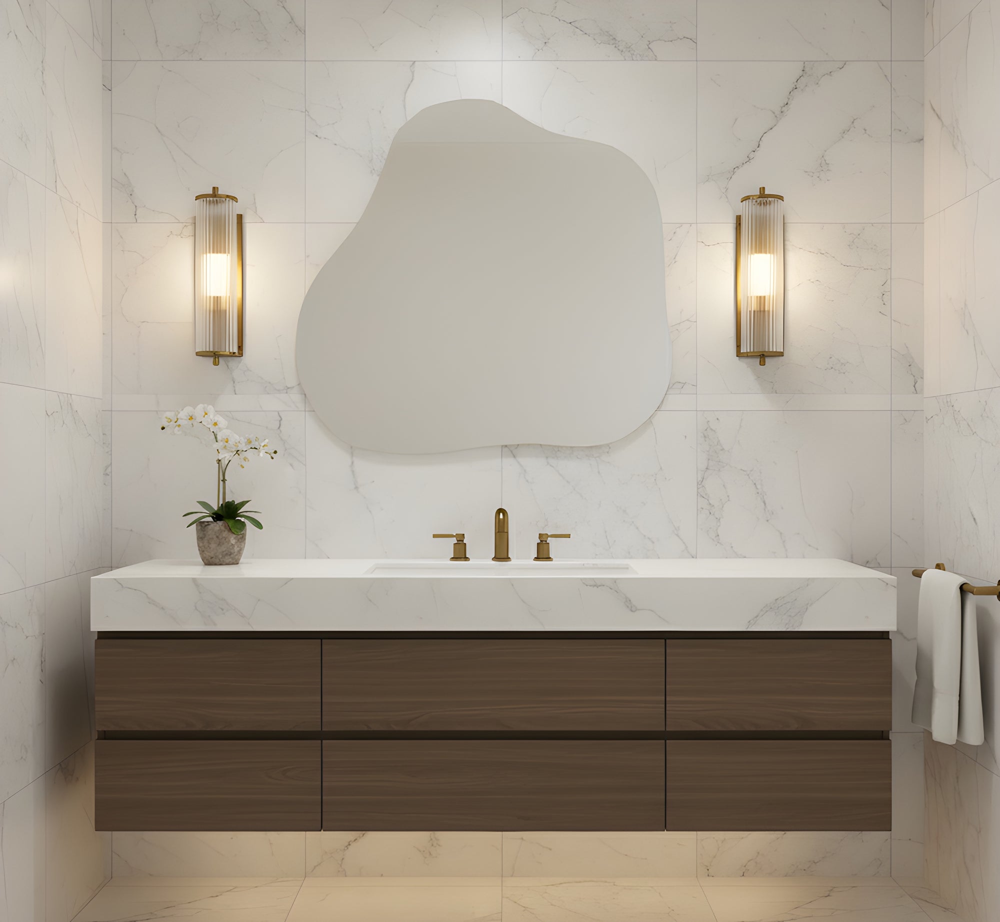 Espejo irregular en forma de nube