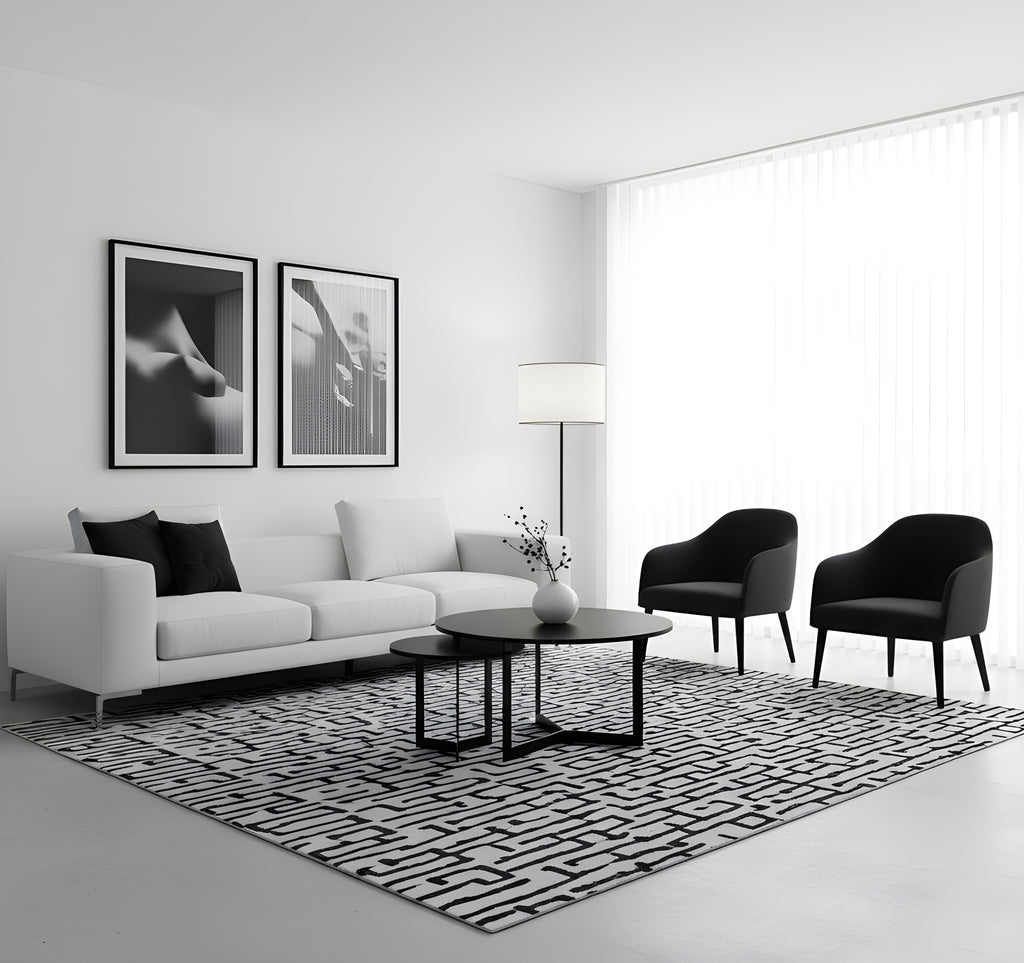 Mesa de centro industrial negro