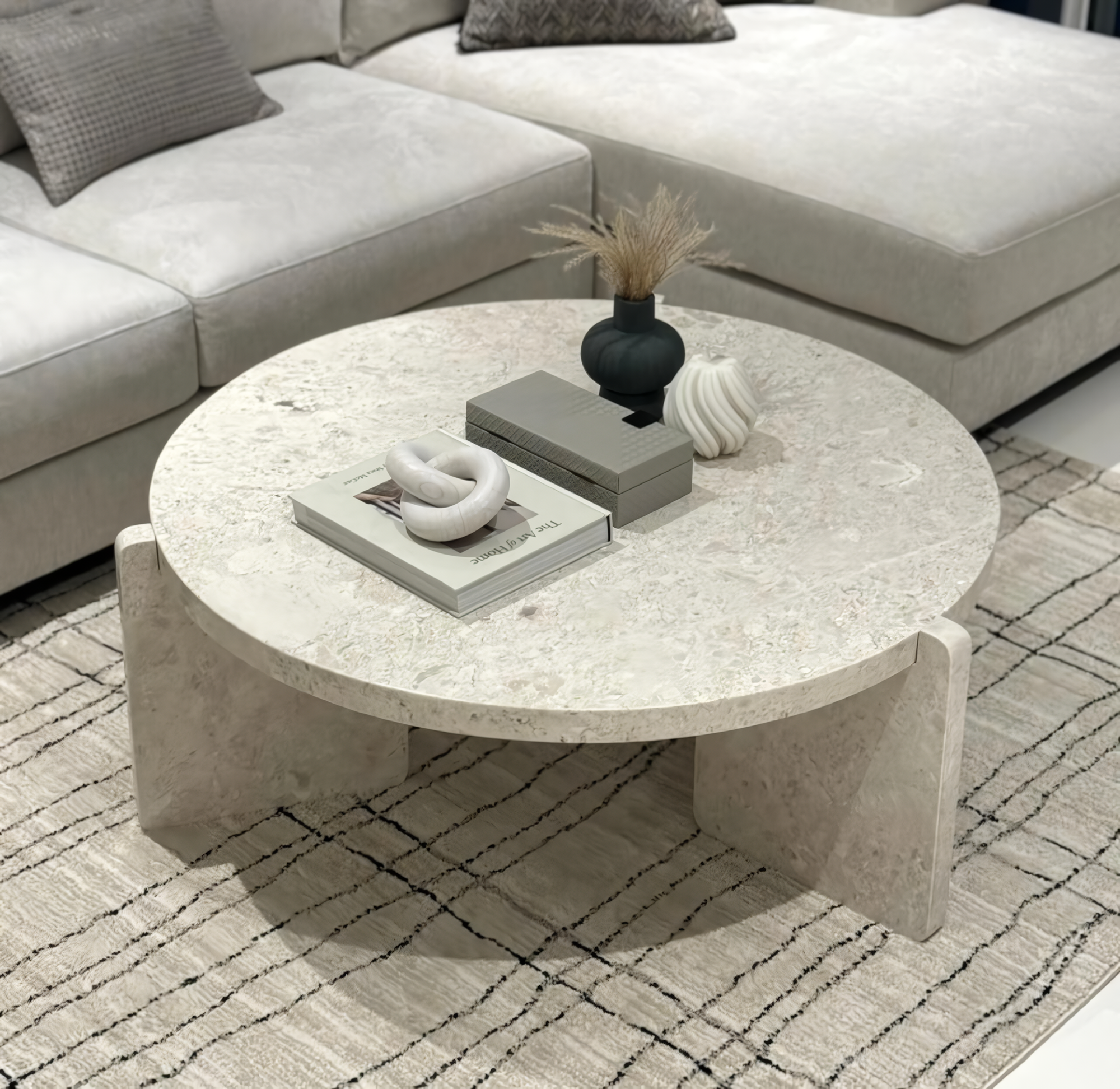 Mesa de mármol redonda