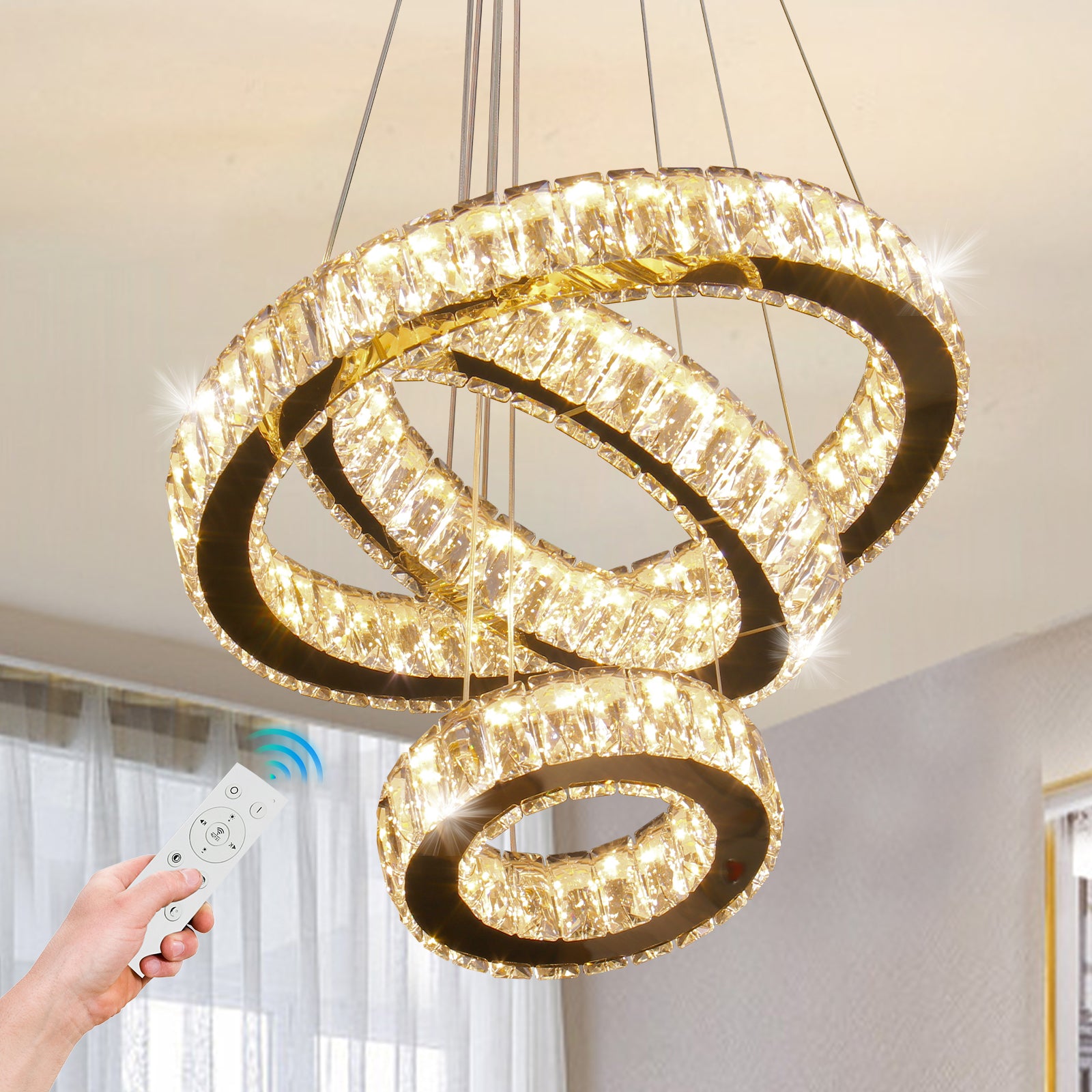 Elegante Lámpara colgante - candelabro de cristal