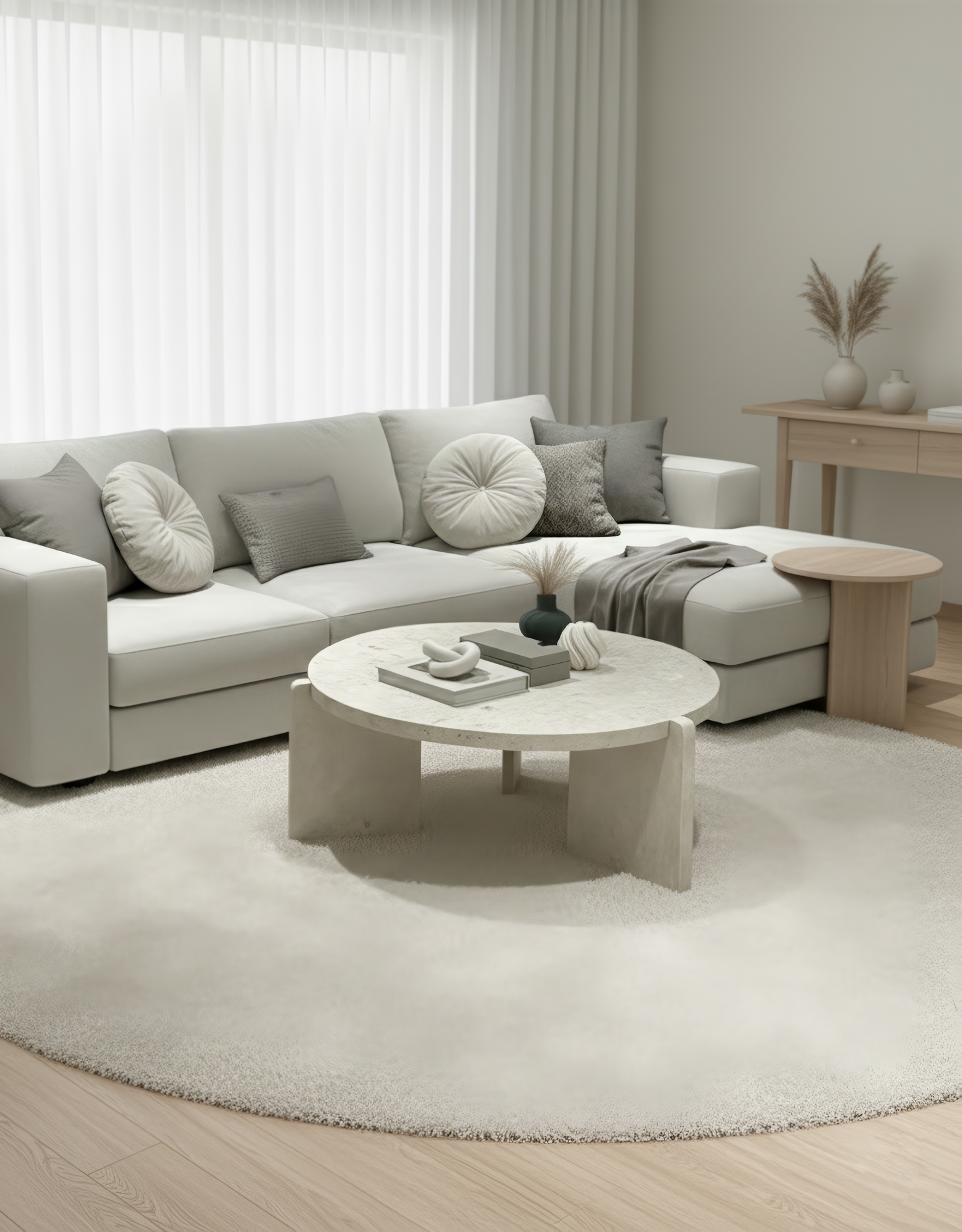 Mesa de mármol redonda