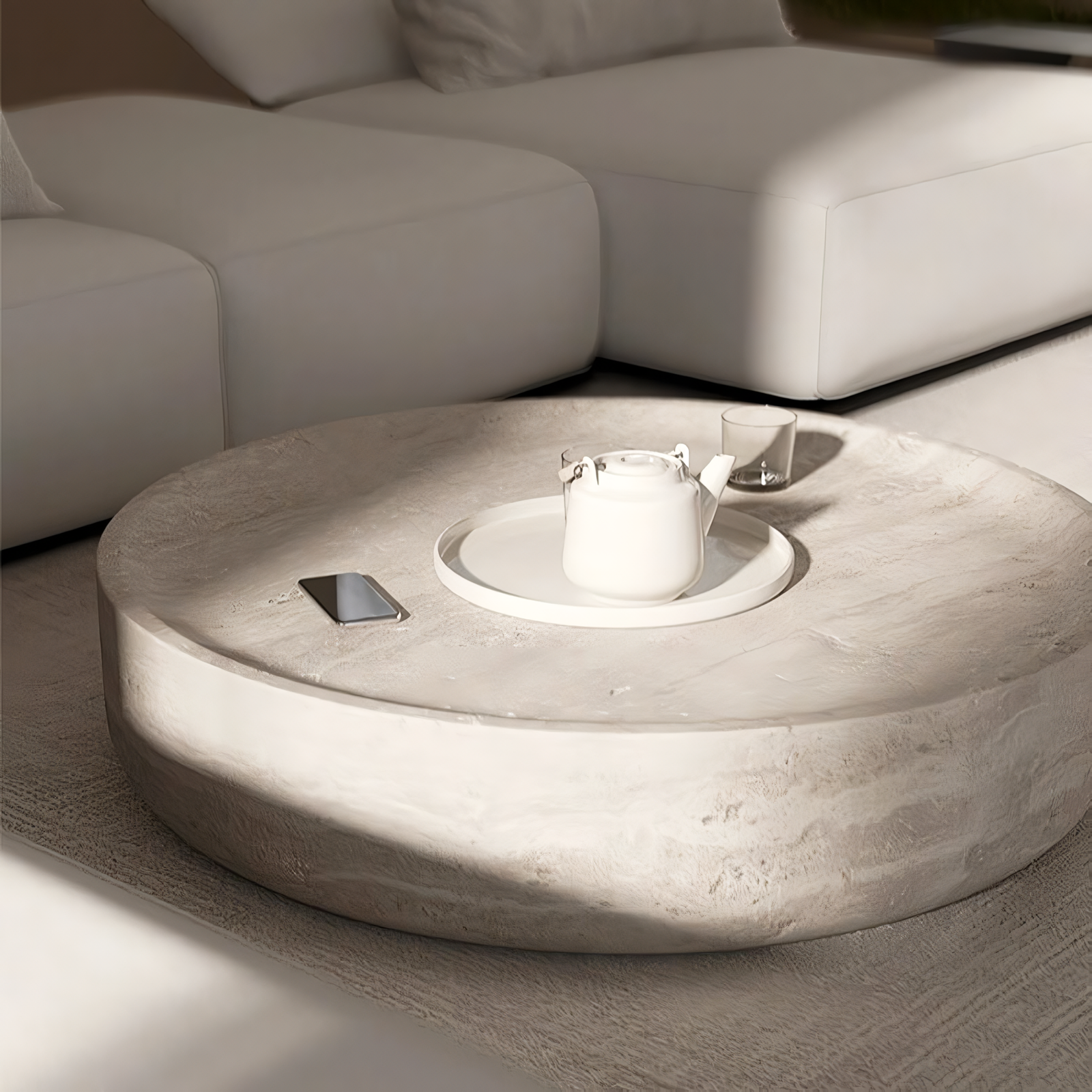 Mesa de centro de Mármol beige