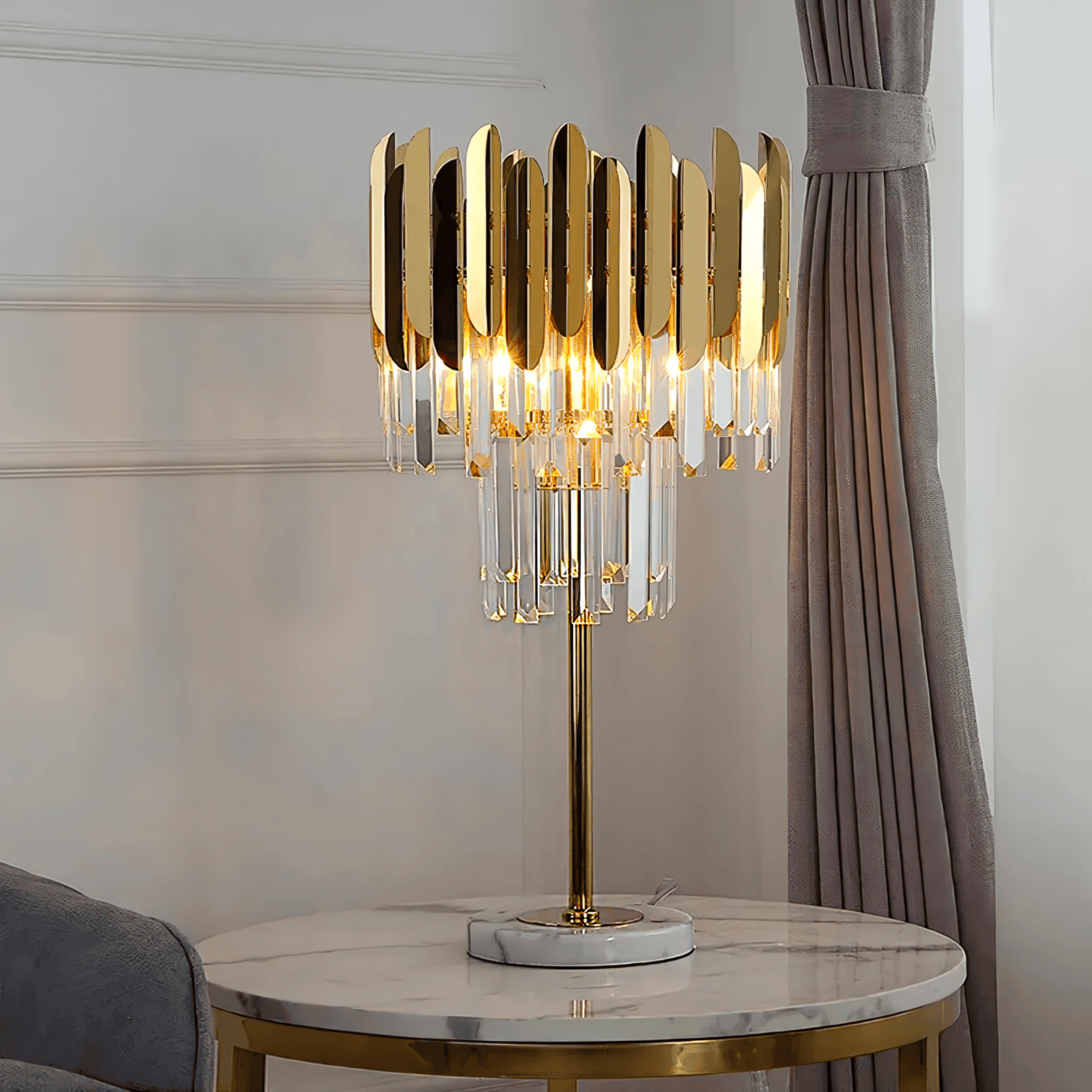 Lampara de cristal Lujoso
