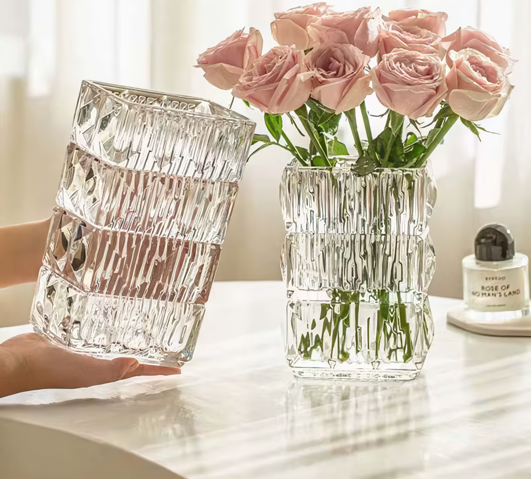 Florero elegante de cristal