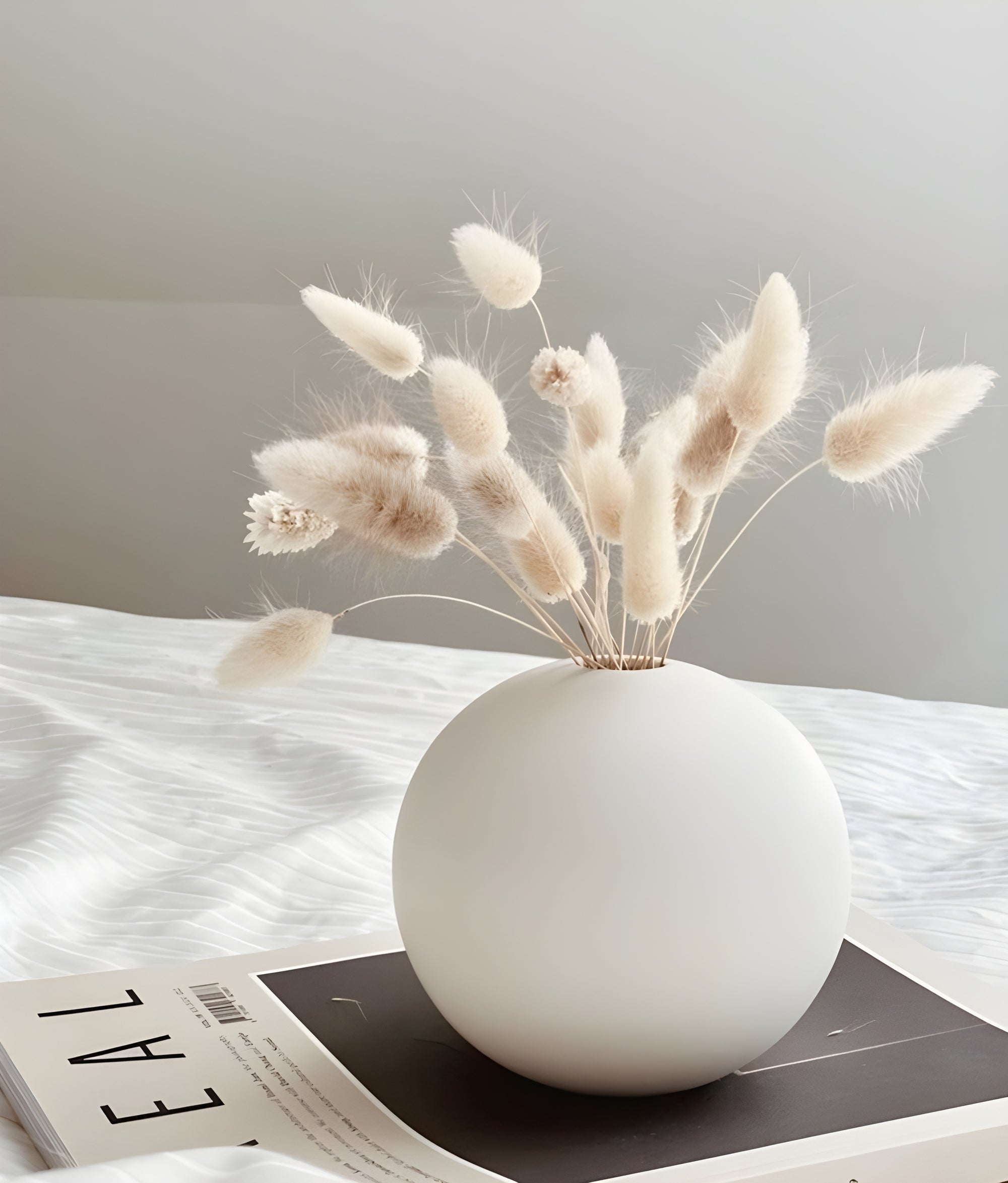 Jarrón nórdico de cerámica forma de esfera