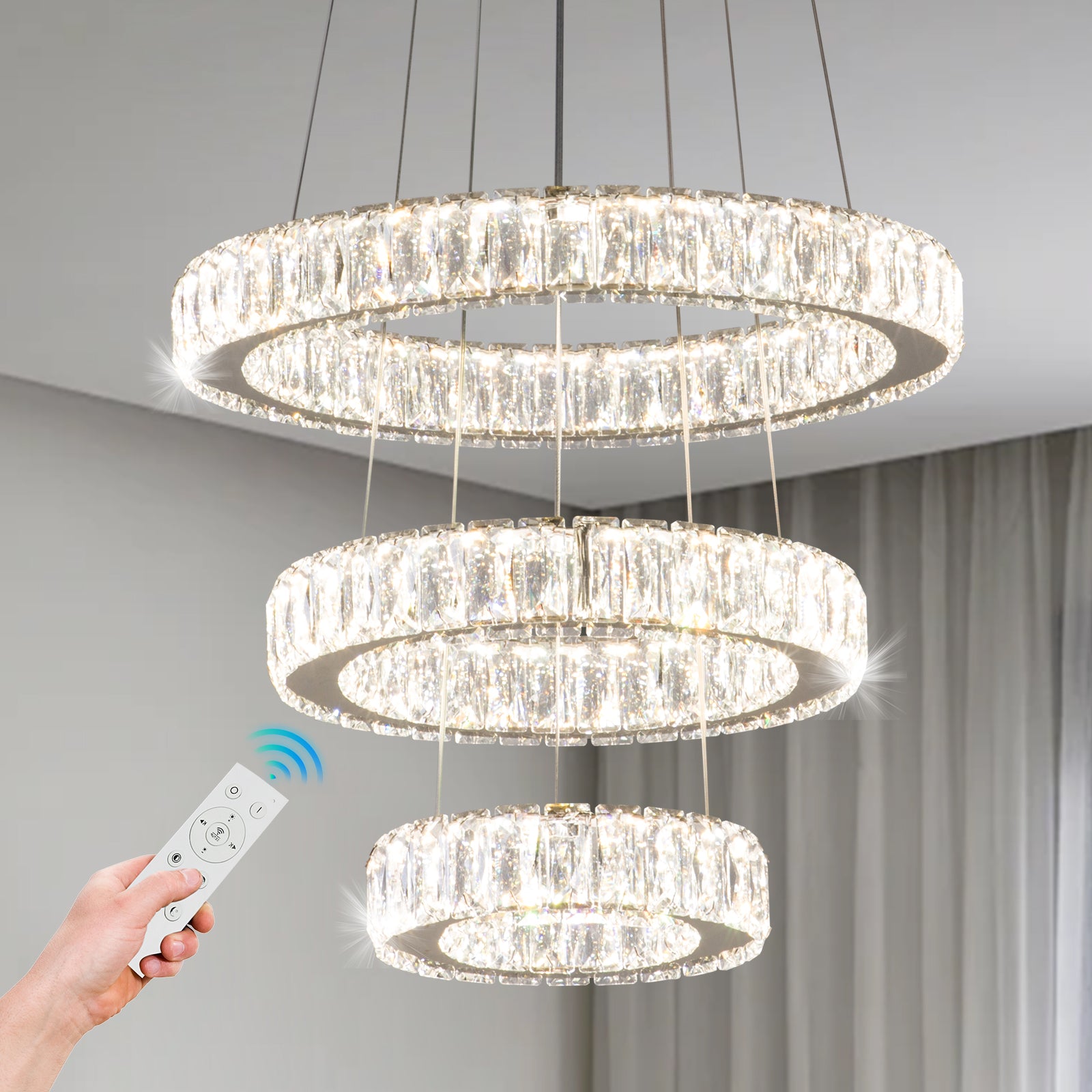 Elegante Lámpara colgante - candelabro de cristal