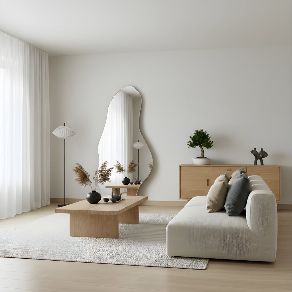 Espejo orgánico con diseño de Ola - Irregular