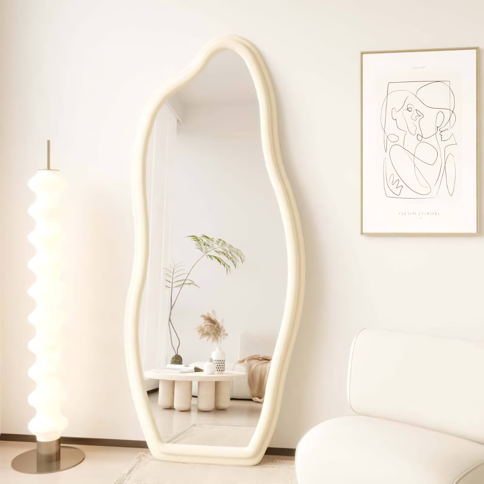 Espejo con Diseño de Ola cuerpo entero