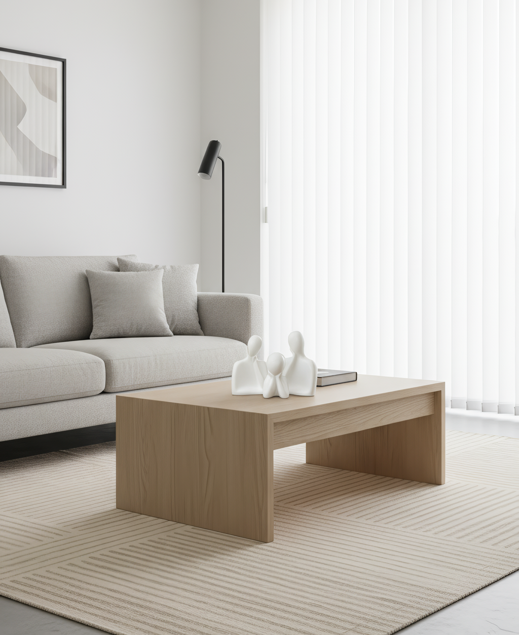 Escultura blanca set de familia