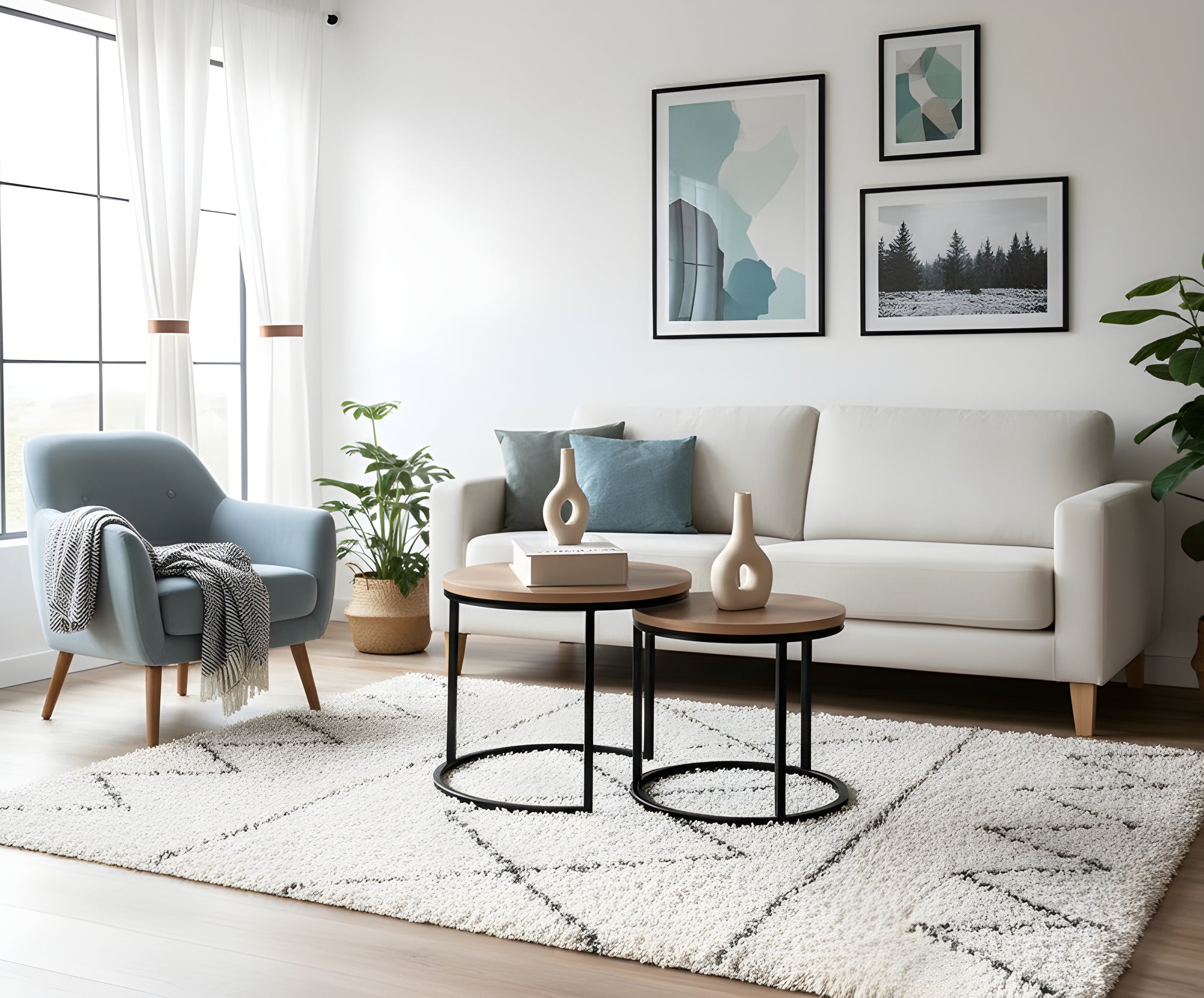 Mesa de centro estilo nido cirular