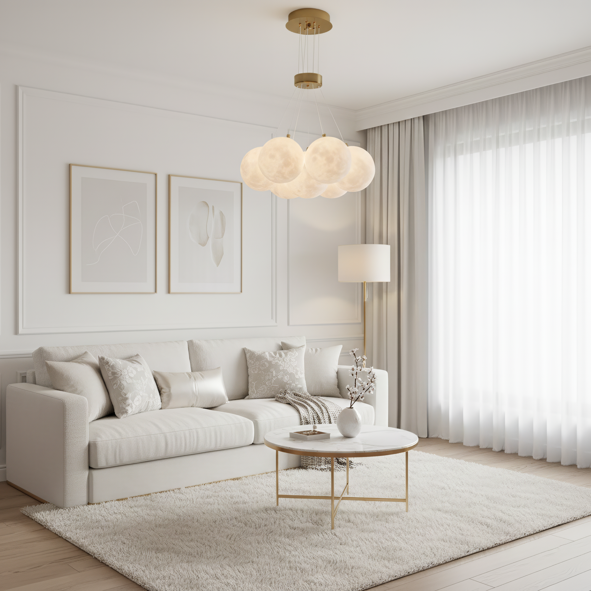 Lámpara de techo burbujas - efecto nube