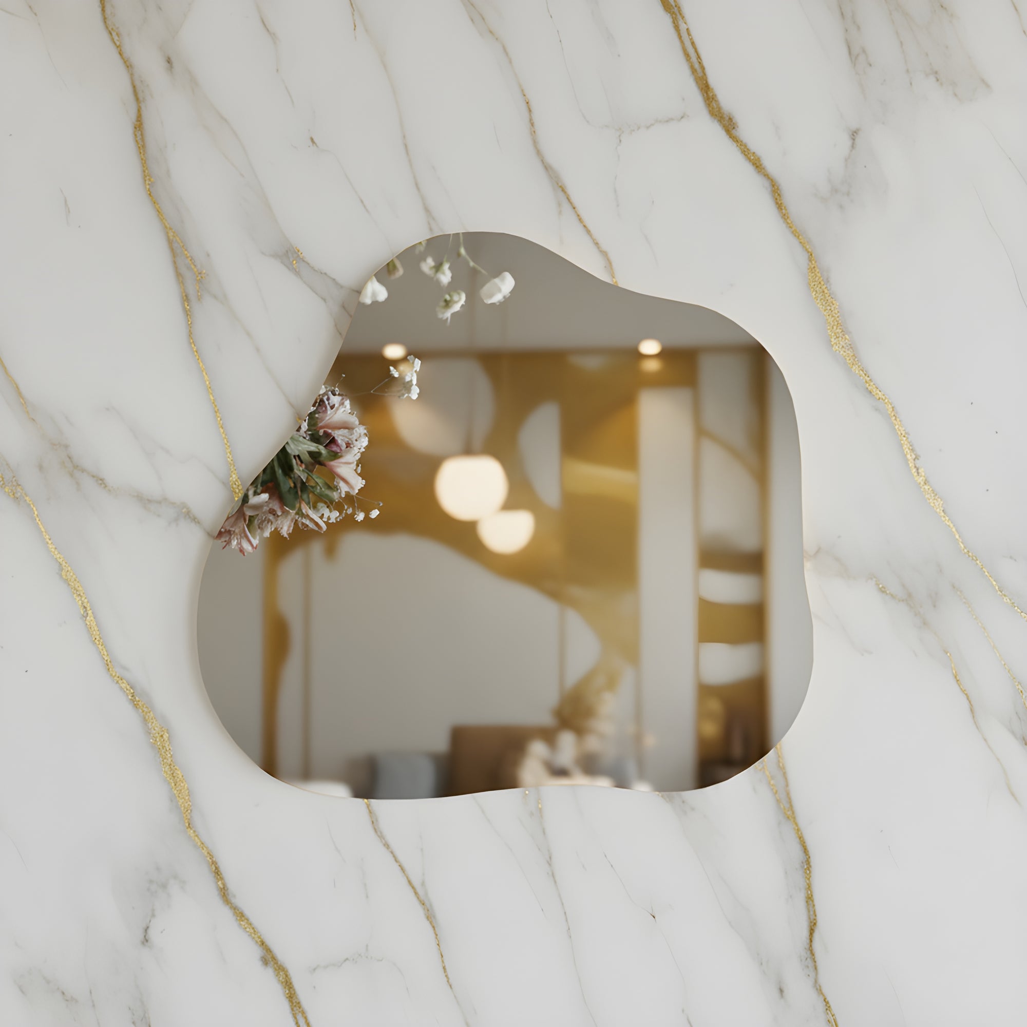 Espejo irregular en forma de nube