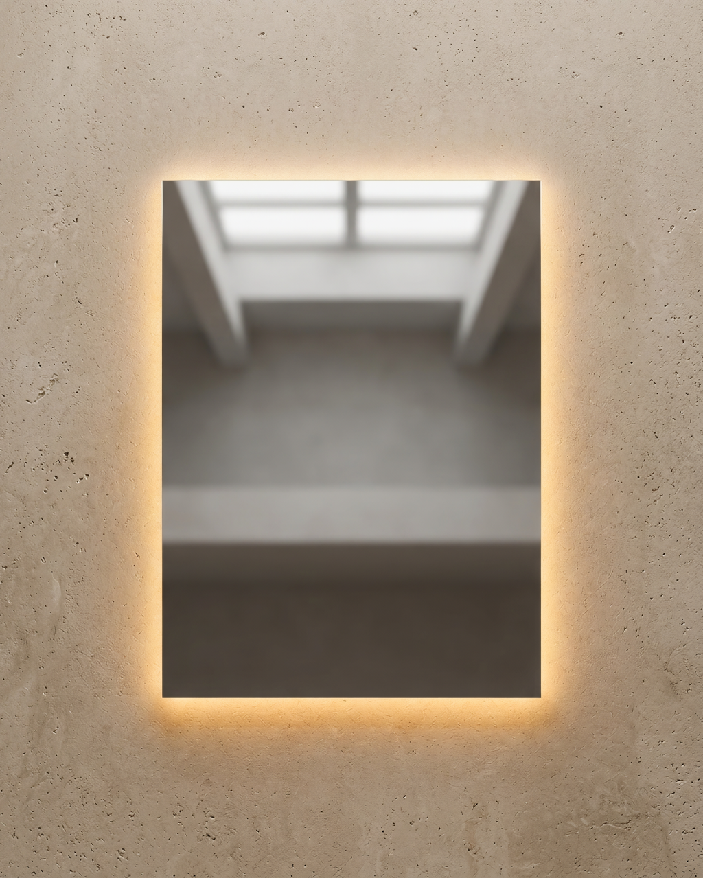 Espejo rectangular con luz led