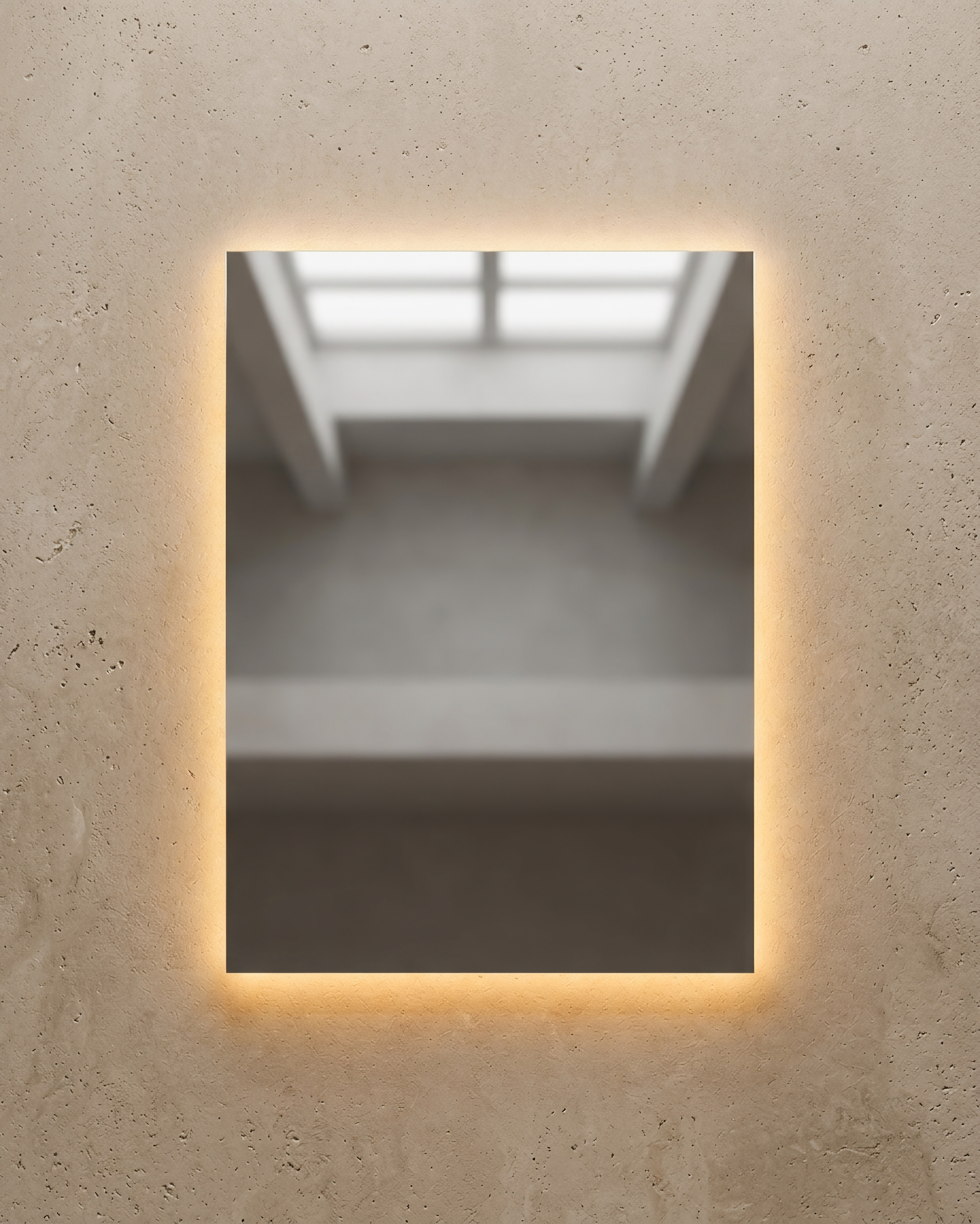Espejo rectangular con luz led