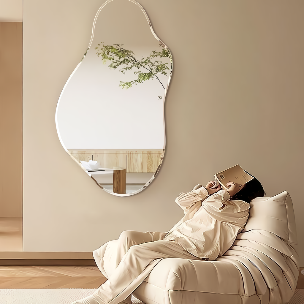 Espejo decorativo de pared con asimétrico - irregular