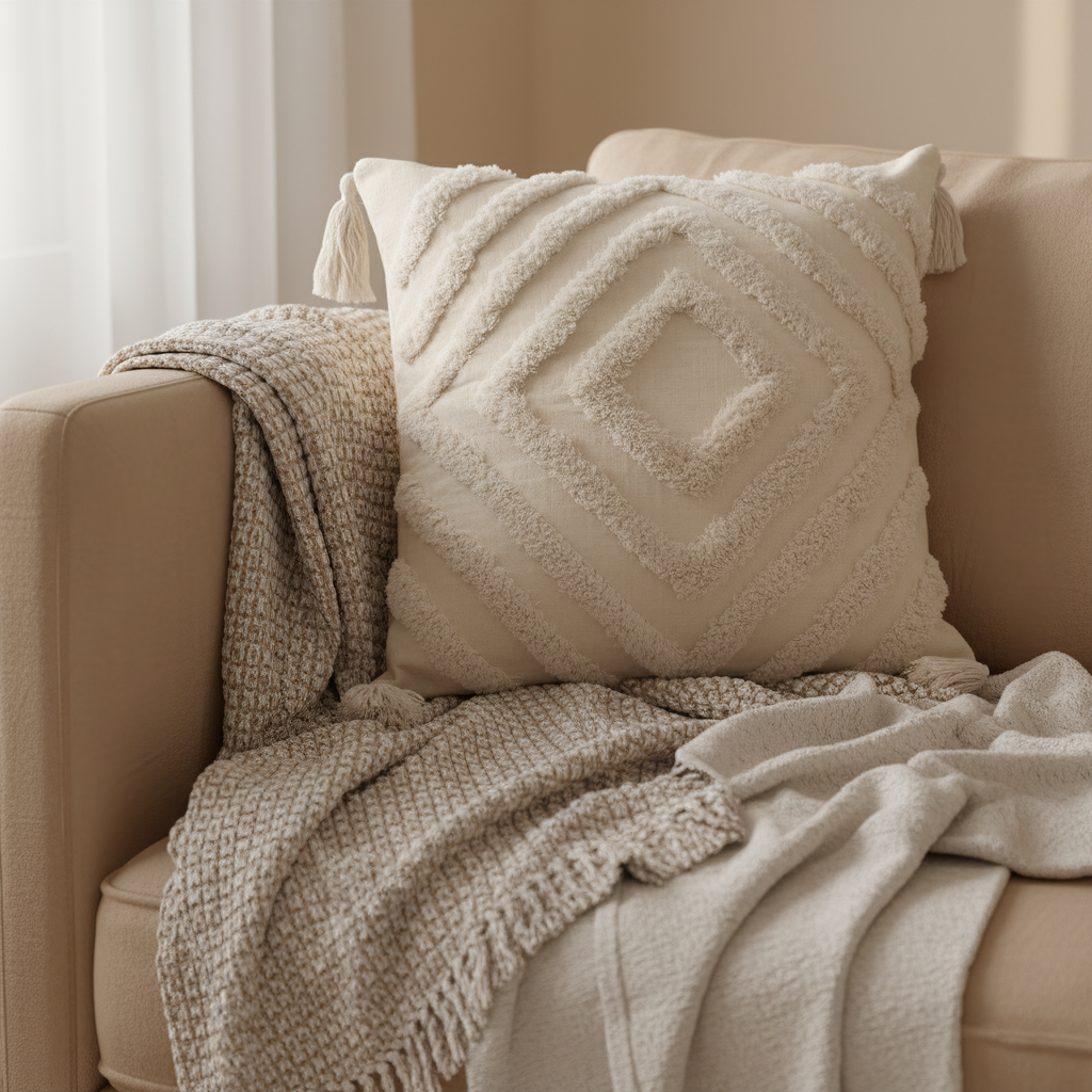 Cojín decorativo estilo nórdico a rayas