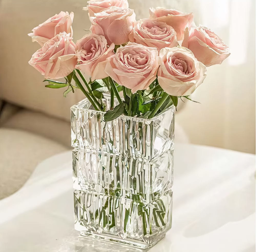 Florero elegante de cristal