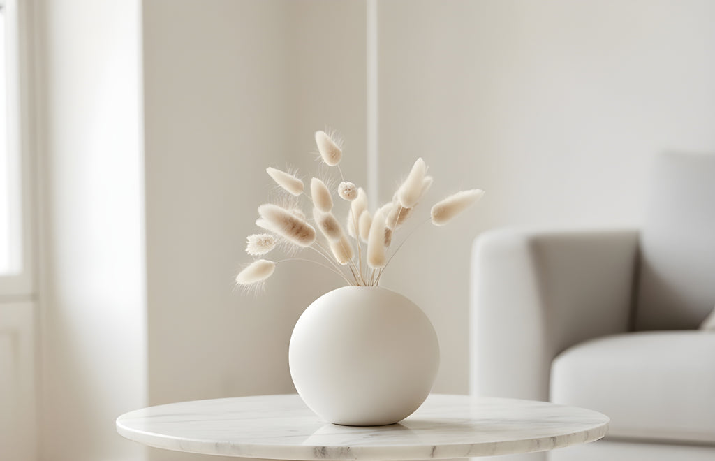 Jarrón nórdico de cerámica forma de esfera