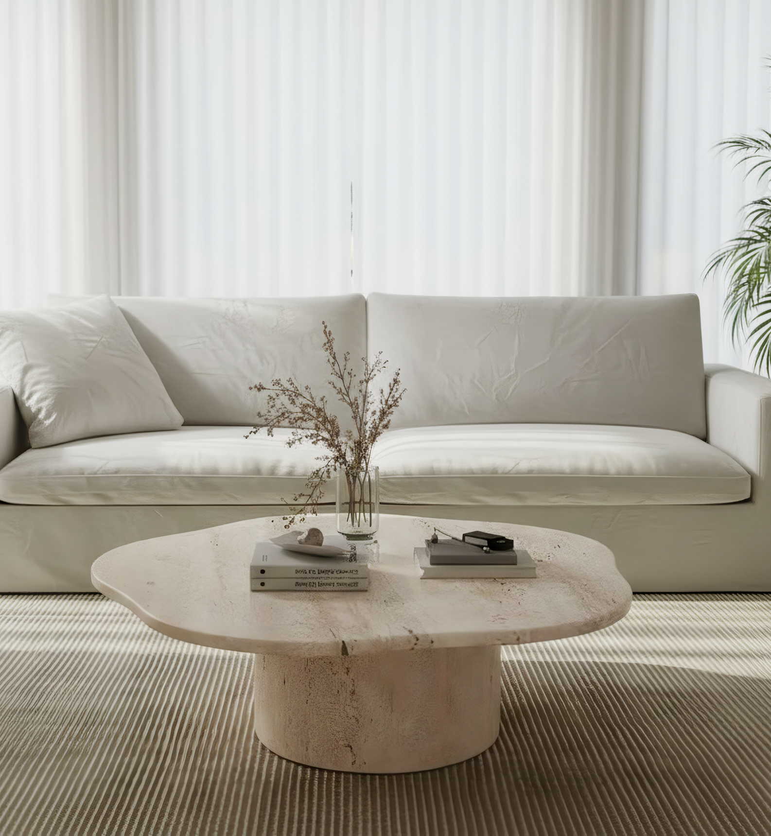 Mesa de mármol forma irregular