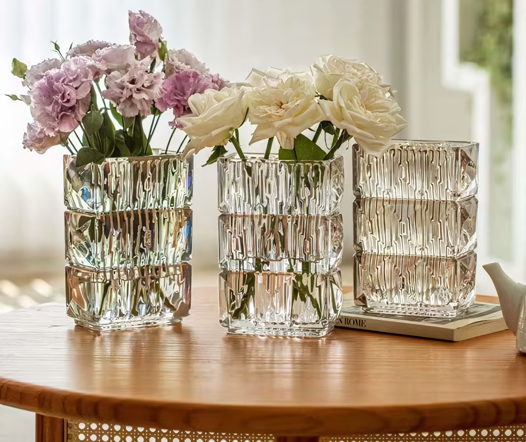 Florero elegante de cristal