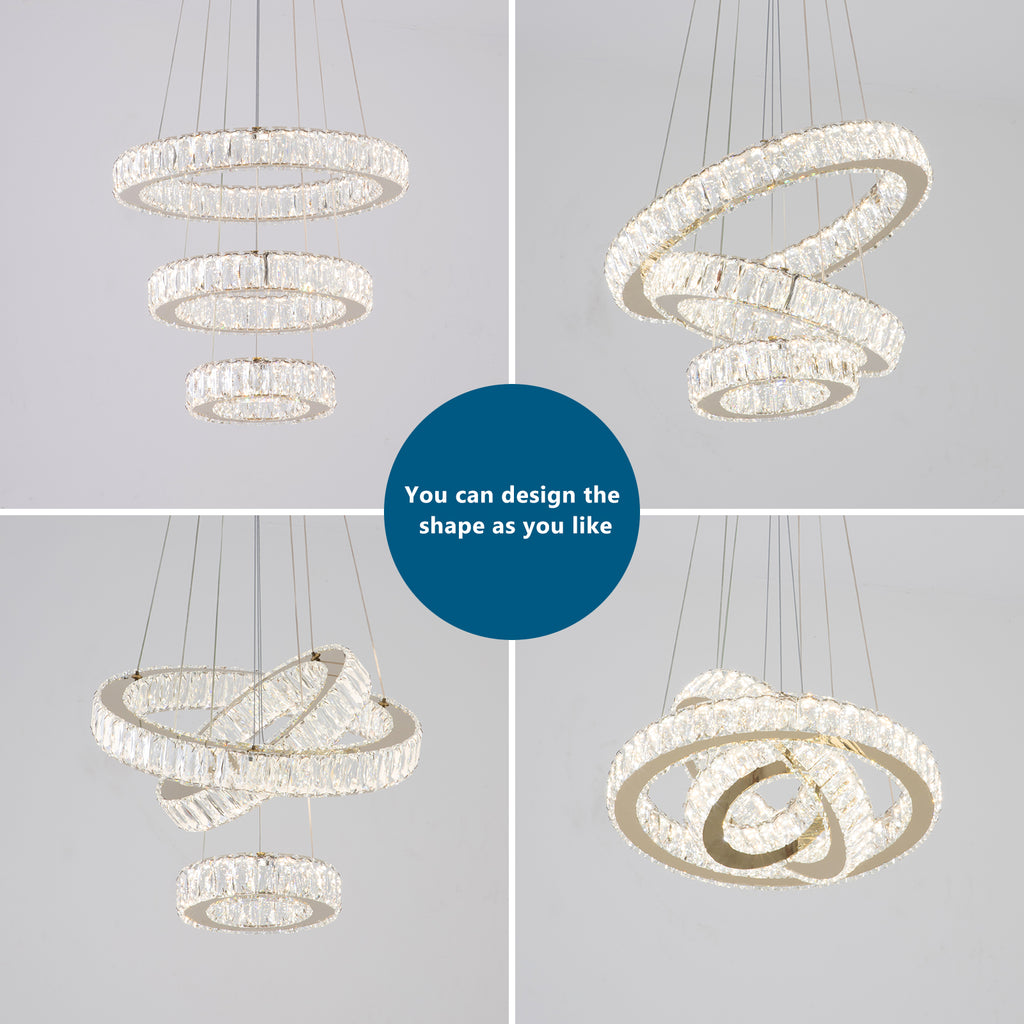 Elegante Lámpara colgante - candelabro de cristal