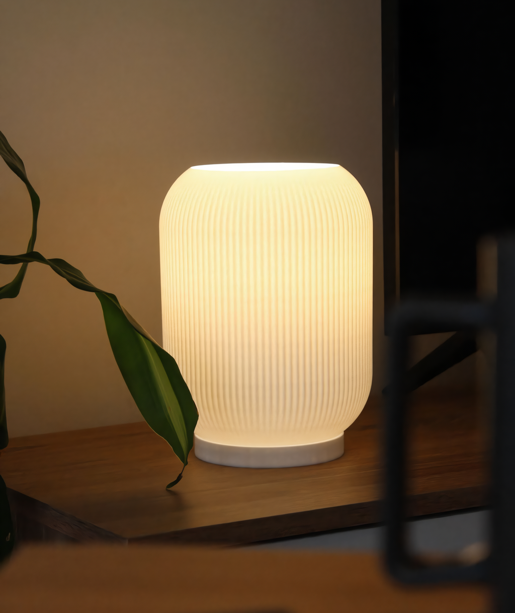 Lampara de mesa blanca impresión 3D