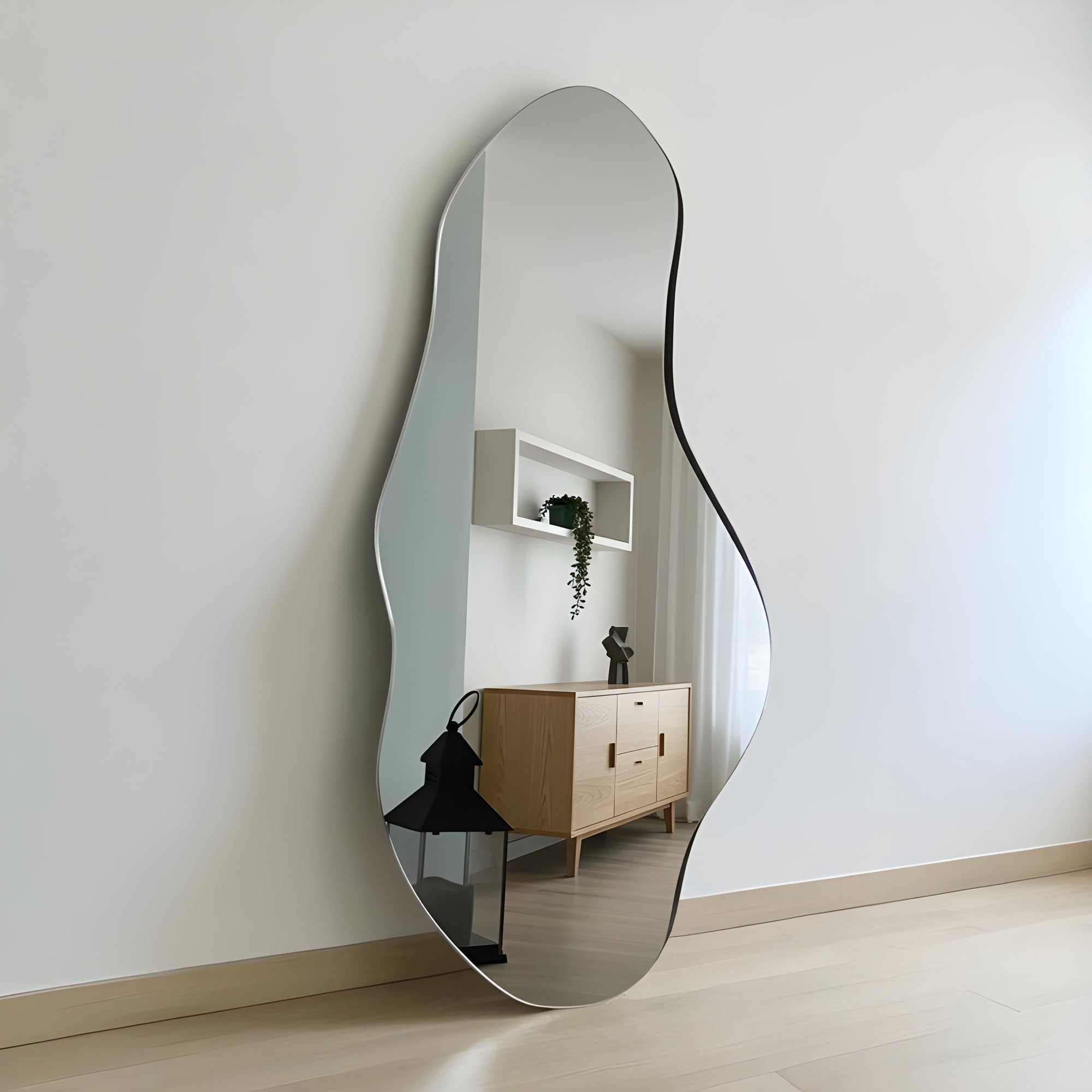 Espejo orgánico con diseño de Ola - Irregular