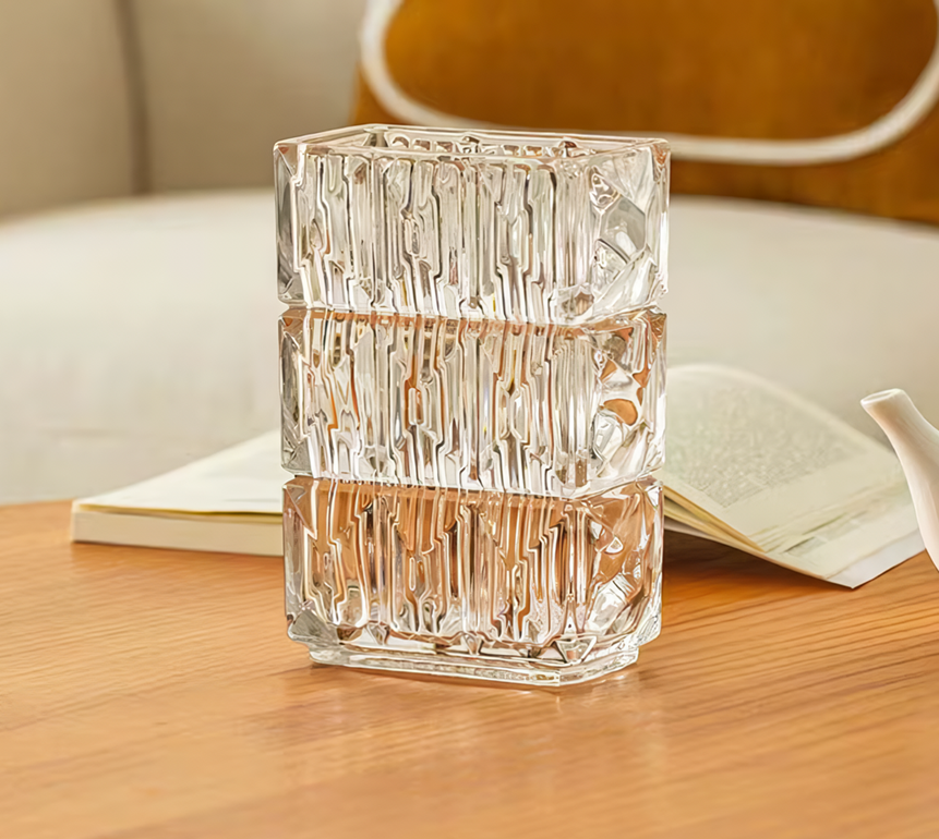Florero elegante de cristal