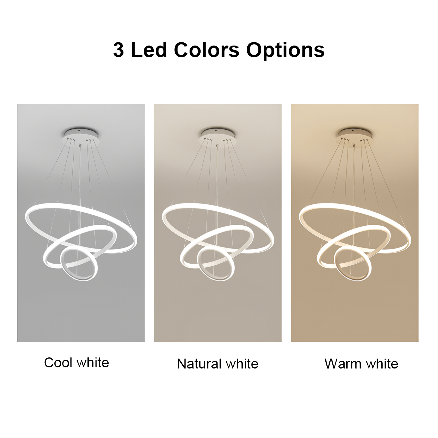 Lámpara de techo 3 aros