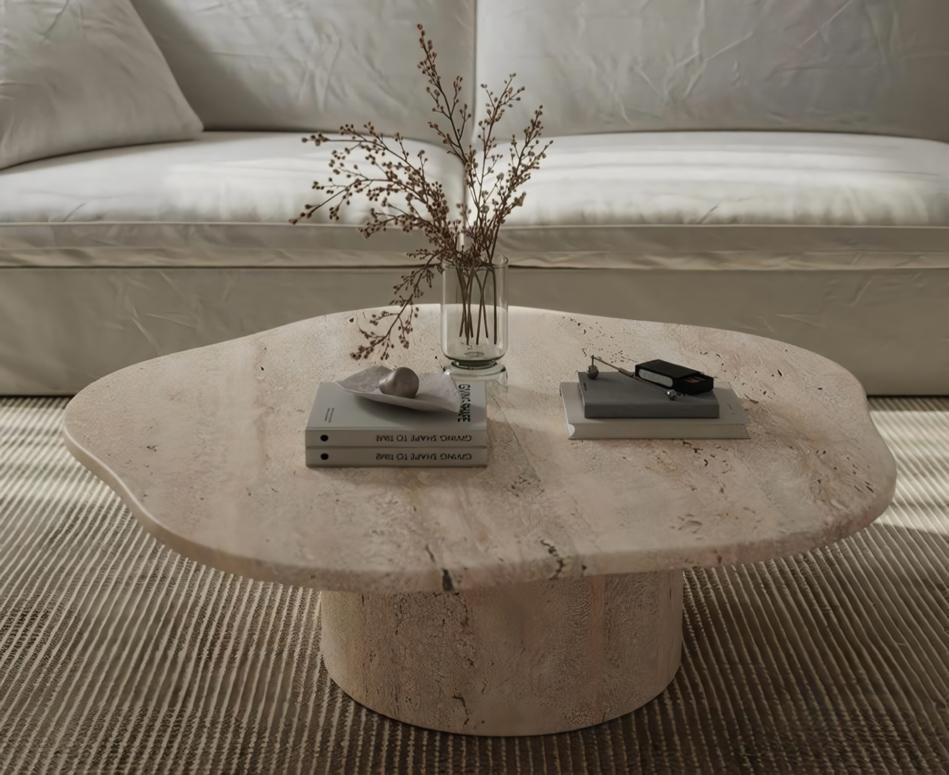 Mesa de mármol forma irregular