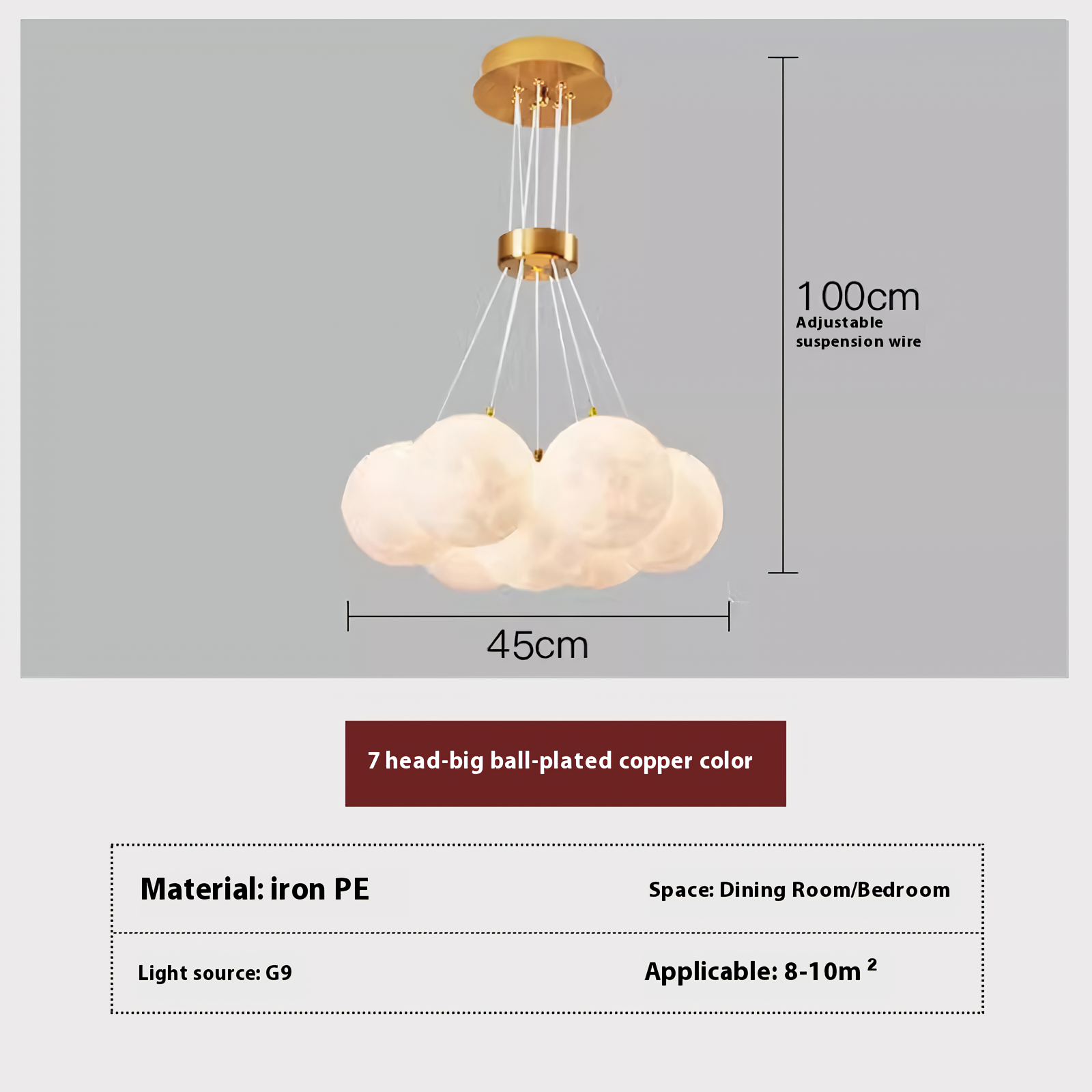 Lámpara de techo burbujas - efecto nube
