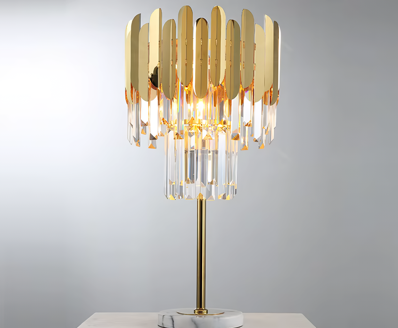 Lampara de cristal Lujoso