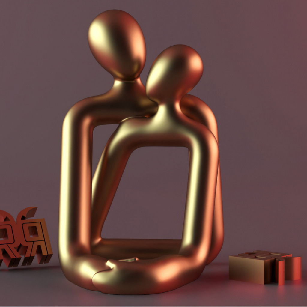 Escultura de pareja nórdica