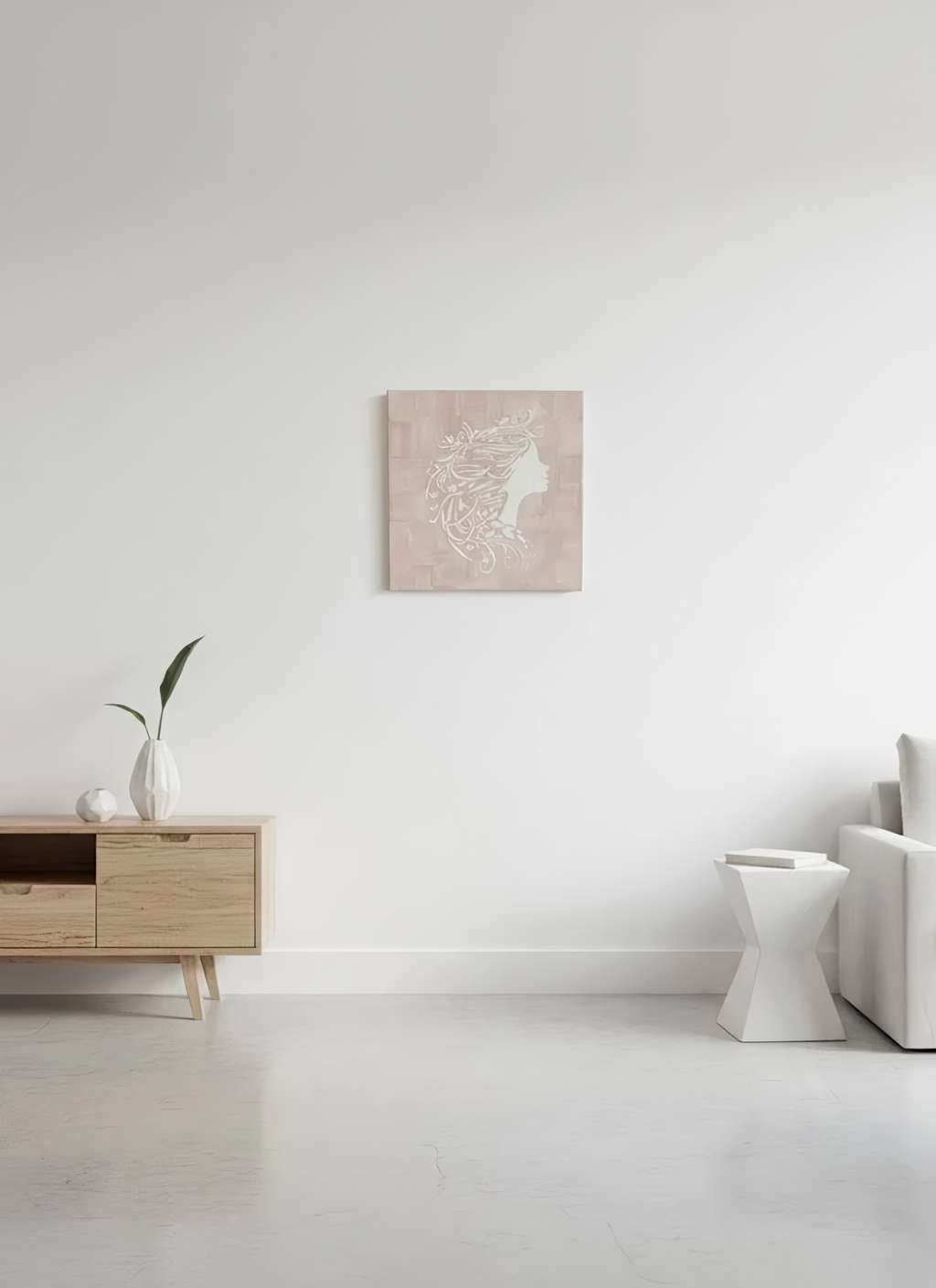 Cuadro rostro mujer Viento