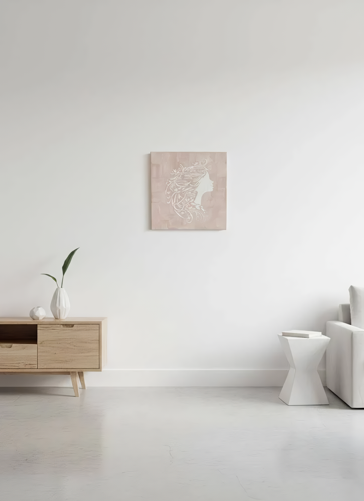 Cuadro rostro mujer Viento