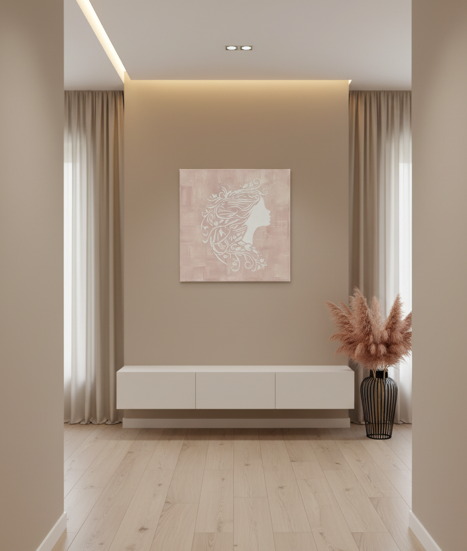 Cuadro rostro mujer Viento