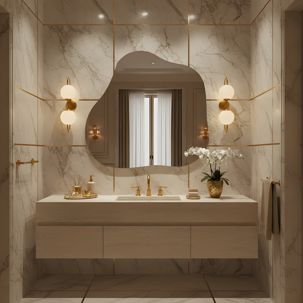 Espejo irregular en forma de nube