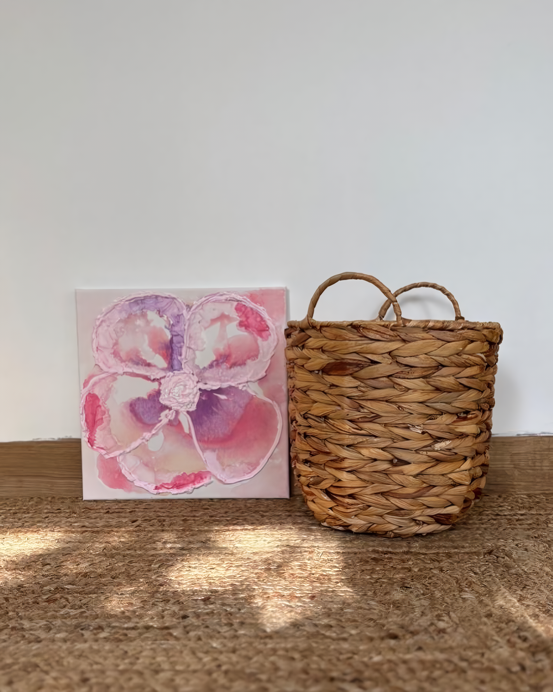 Cuadro Suculent Flor rosada Tuexturizado