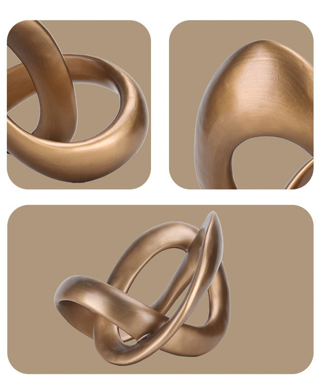 Nudo Decorativo en color oro viejo