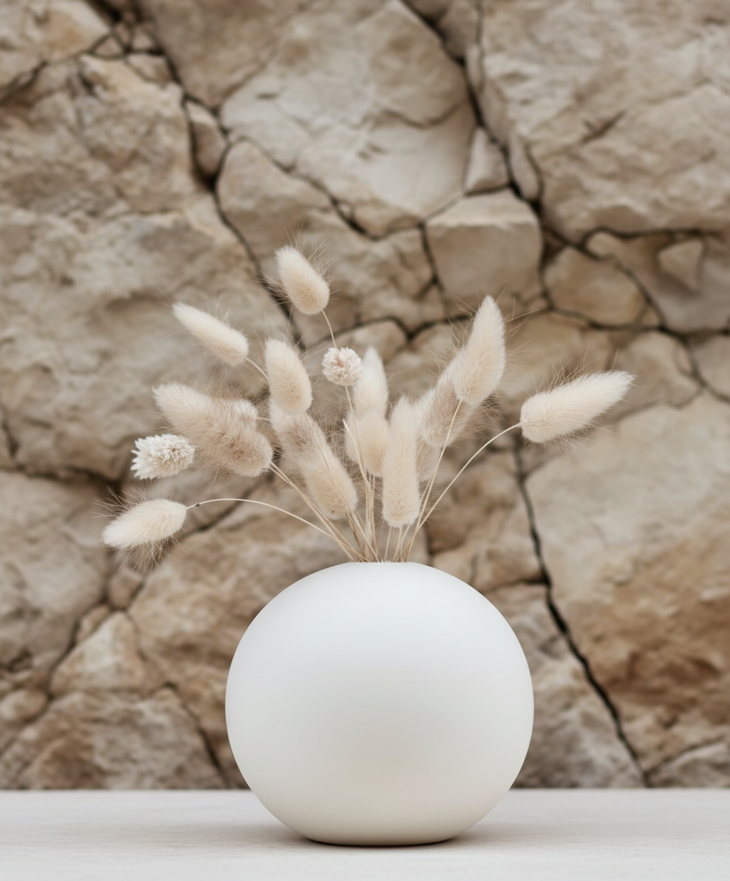 Jarrón nórdico de cerámica forma de esfera