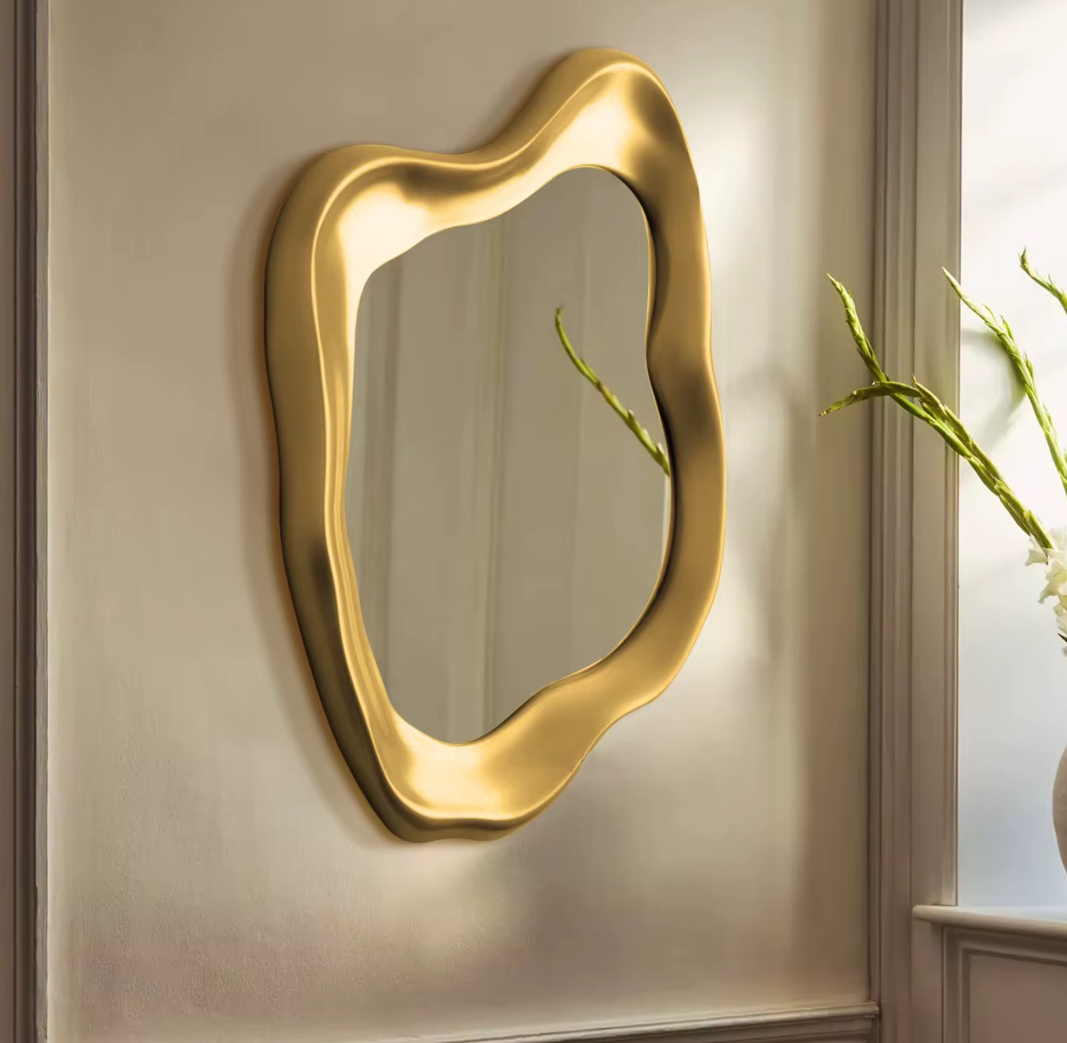 Espejo Decorativo Irregular de Cristal