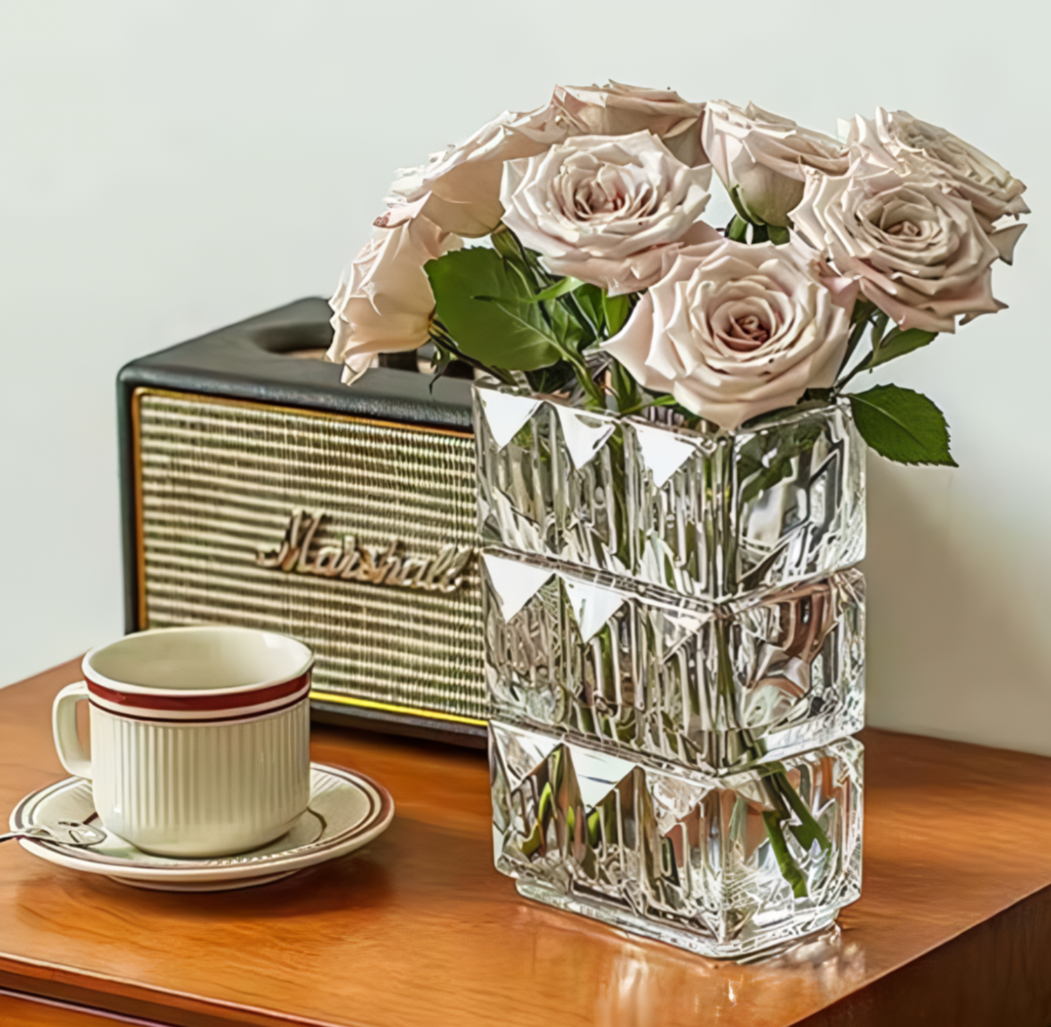 Florero elegante de cristal
