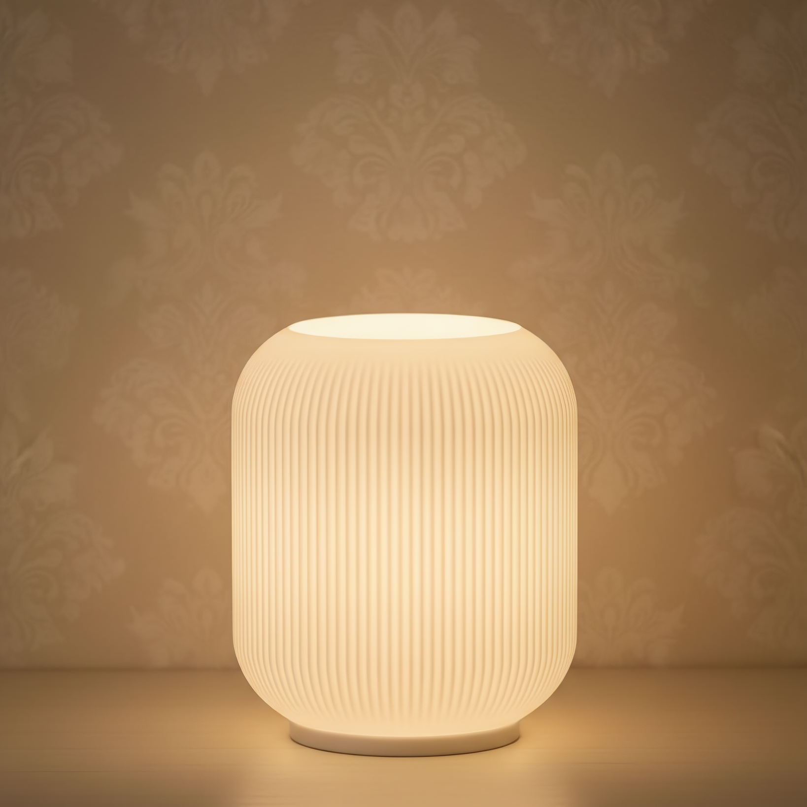 Lampara de mesa blanca impresión 3D