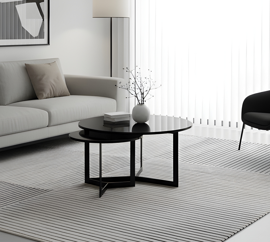 Mesa de centro industrial negro