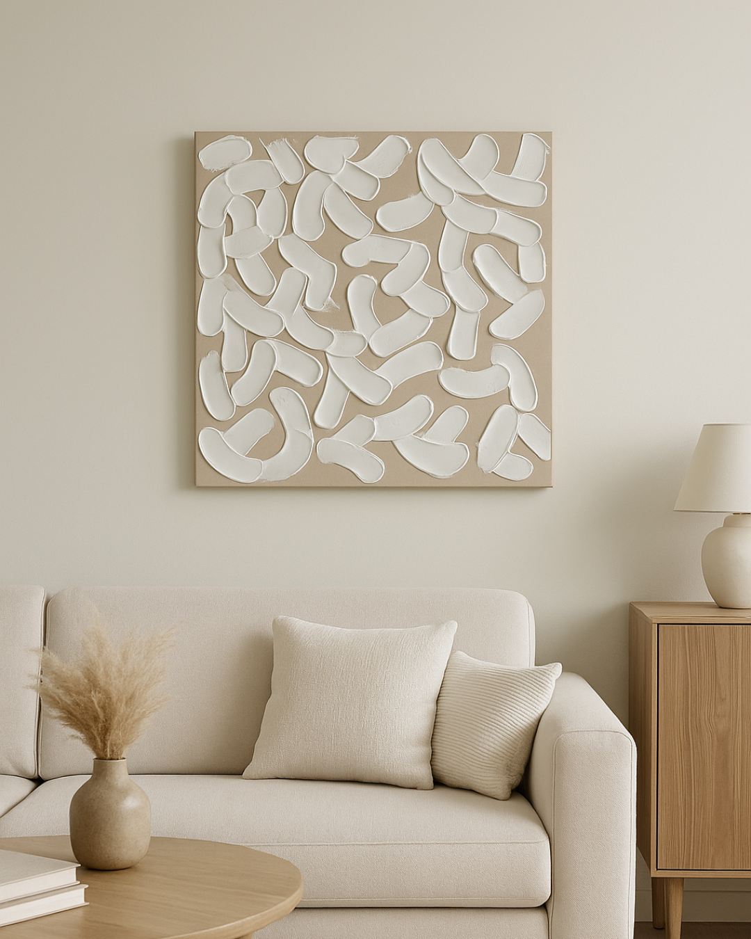 Cuadro Sparkle Beige Texturizado