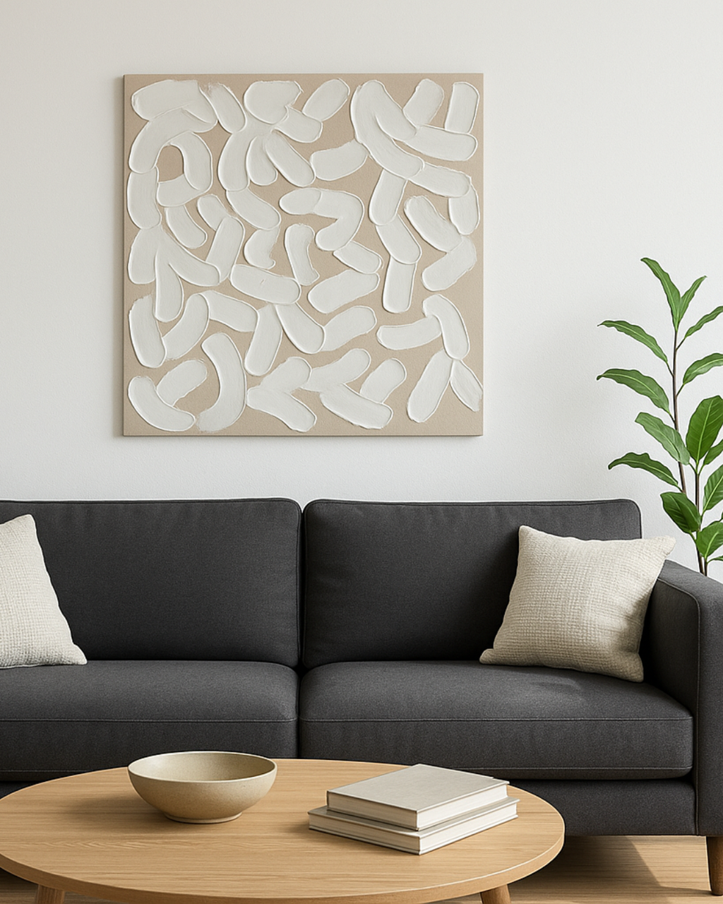 Cuadro Sparkle Beige Texturizado